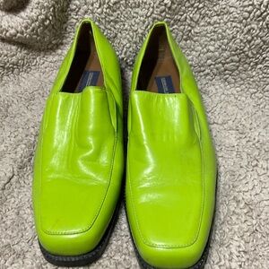 Men’s Lime Green Slip-on Loafers Giorgio Brutini 8 1/2 Leather uppers